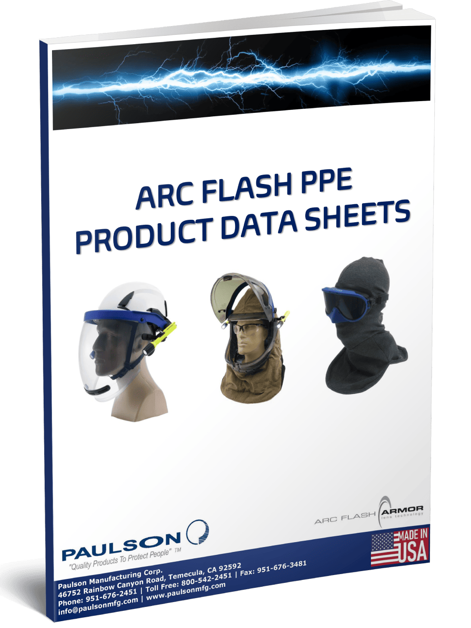 Paulson Arc Flash Product Data Sheets