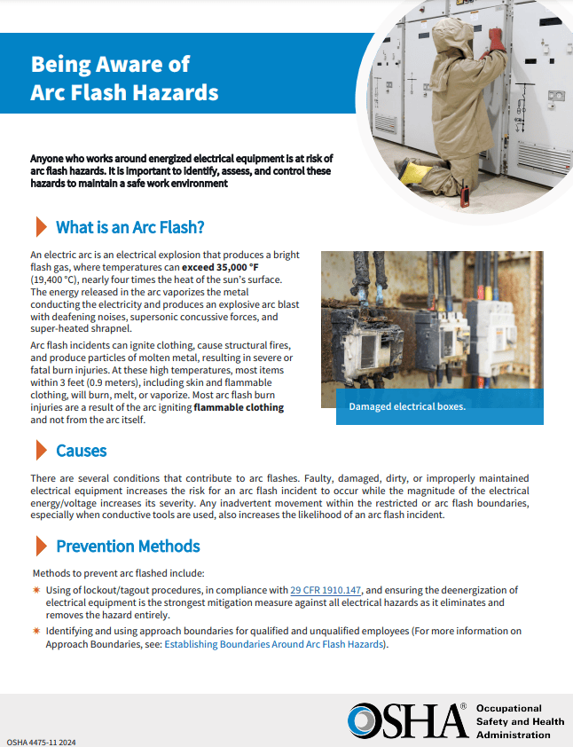 Being Aware of Arc Flash Hazards