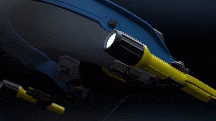 Mounting blocks for flashlight system