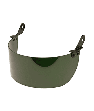 Shaded Welding Face Shield Windows Cylindrical (Single Curve) Flip-Front Visor Attachment