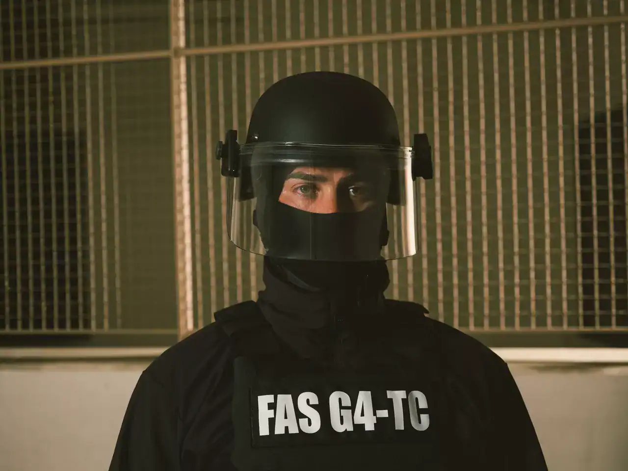 Paulson tactical face shield designed for impact protection